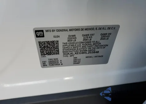 2024 GMC Terrain Denali z USA, uszkodzony, nr VIN 3GKALXEG9RL25384X